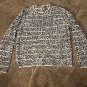 Mystree Navy and White Knit Top